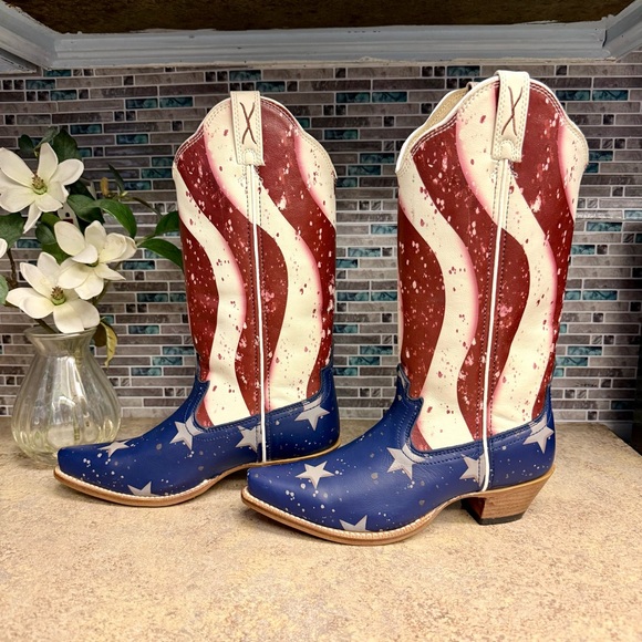 NWT Twisted X American Flag patriotic boots size 5.5 B - Picture 3 of 9
